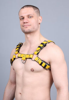 Leder Harness Gelb