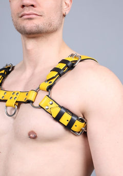 Leder Harness Gelb