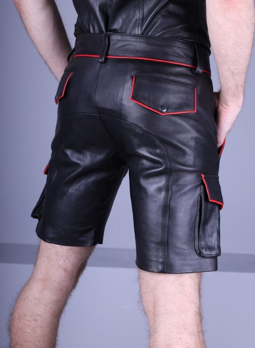 Leather Cargo Shorts