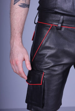 Leather Cargo Shorts