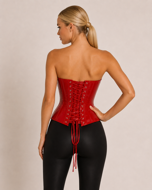 Vinyl half bust corset