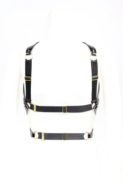 Patent leather harness