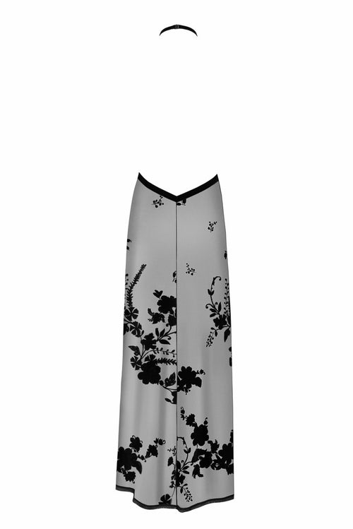 Transparentes Maxi Kleid mit Schlitz