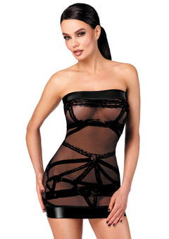 Bandeau Kleid aus Mesh