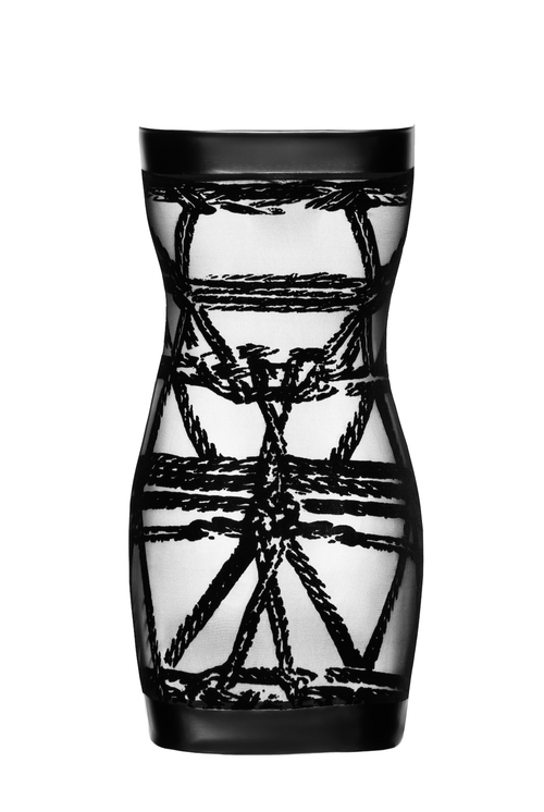 Bandeau Kleid aus Mesh