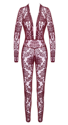 Mesh Overall mit Spitze