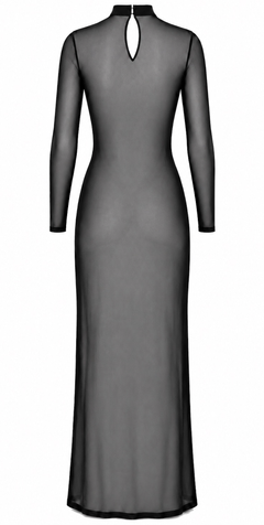 Langarm Maxikleid aus Mesh