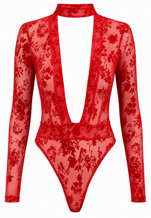 Body mit tiefem V-Ausschnitt