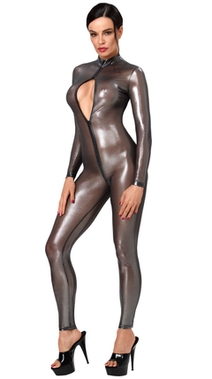 Langarm Catsuit mit Reißverschluss