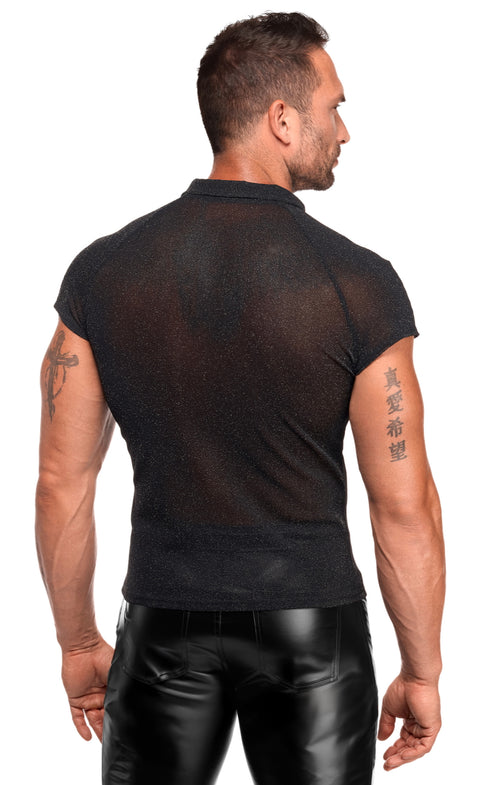 Transparentes Top mit Schimmer
