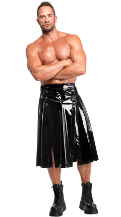 Lack Kilt mit Schlitz