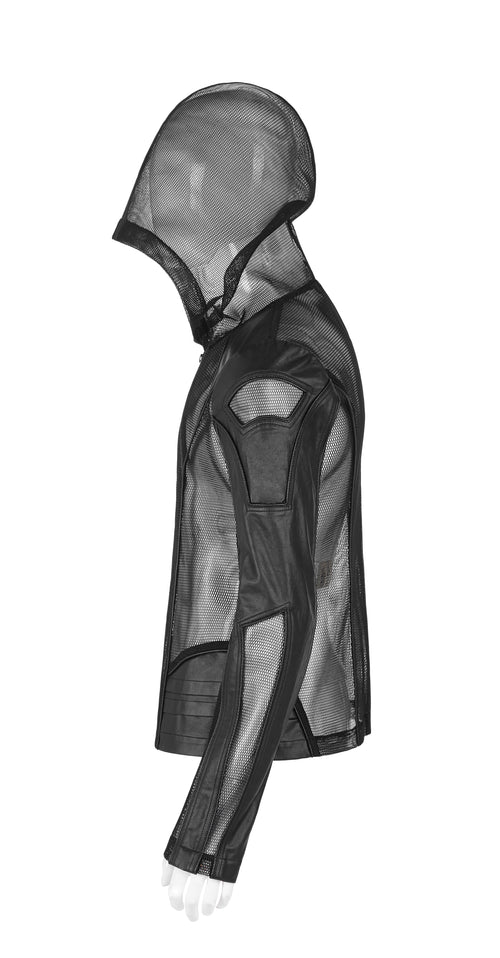 Meshjacke mit Kapuze