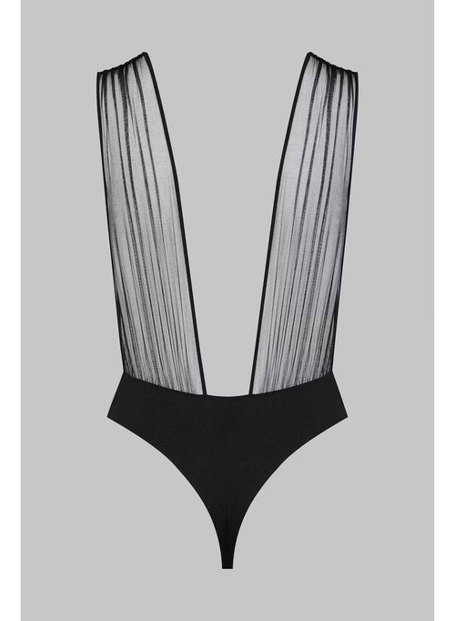 Mesh Body mit tiefem Ausschnitt