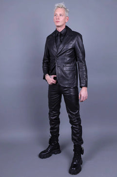 Leather pants slim