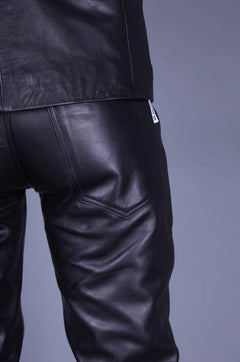 Leather pants slim