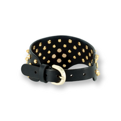 Luxury leather studded collar