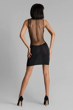 Stoff Kleid mit Einsatz