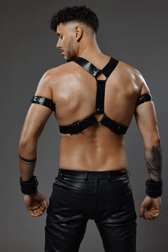 Leder Harness mit D-Ringen