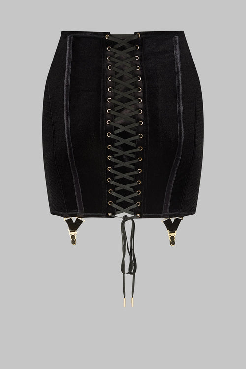 Rock mit Strapsen und Schnürung