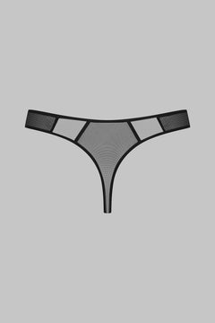 High waist thong with suspenders