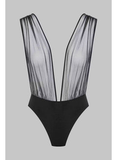 Mesh Body mit tiefem Ausschnitt