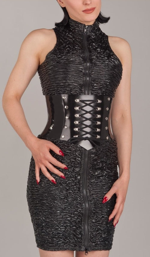 Latex corset with lacing