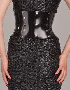 Latex corset with lacing