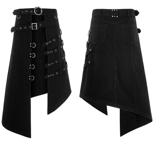 Offener Kilt mit Schnallen