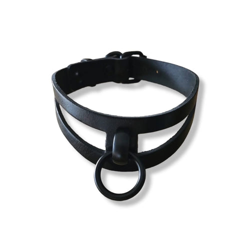 Leather collar AKASHA