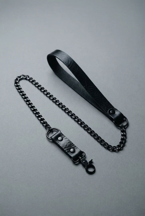 Leather chain leash