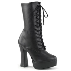 Faux leather ankle boot