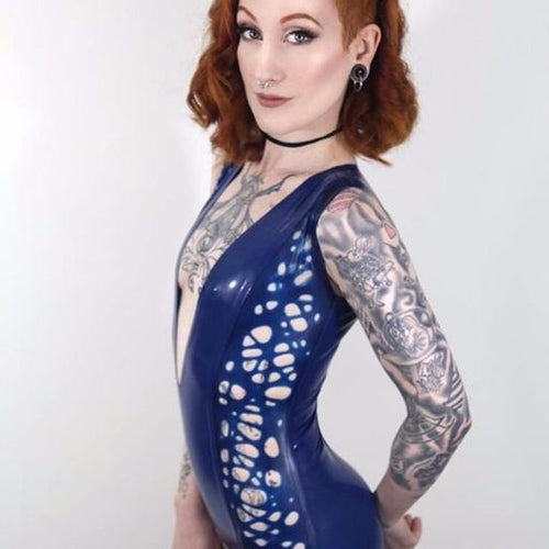 Latex Body mit tiefem V-Ausschnitt