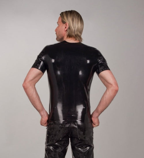 Latex T-Shirt mit Totenköpfen