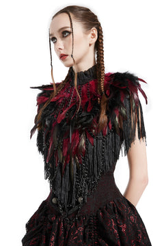 Feather jewelry bolero