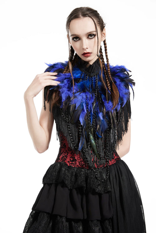 Feather jewelry bolero