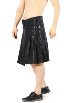 Faux leather kilt