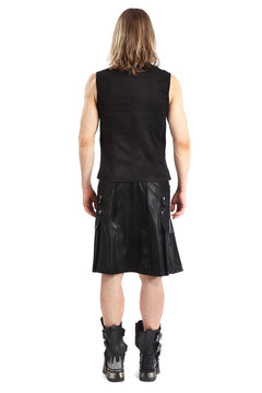 Faux leather kilt