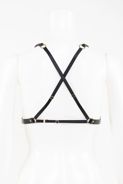 Patent Leather Harness Bra