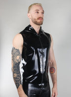 Latex shirt with hood