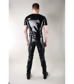 Latex shirt with zipper