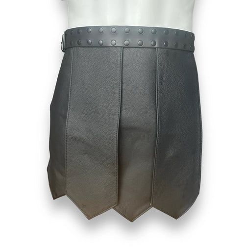 Real leather gladiator skirt