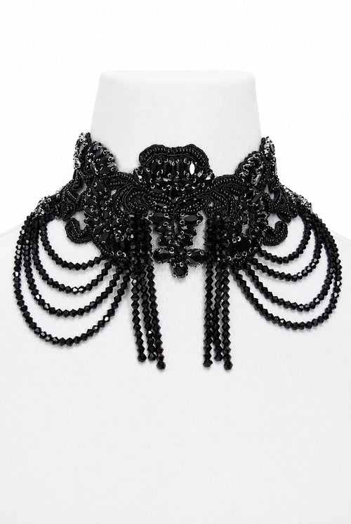 Choker mit Perlenapplikation
