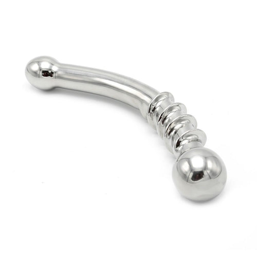 Stainless steel dildo twisted