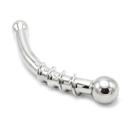 Stainless steel dildo twisted