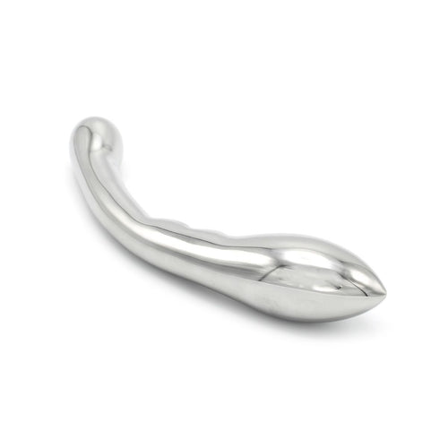 Stainless steel dildo with plug