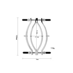 Stainless steel penis ring with anal plug