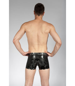 Structured latex shorts