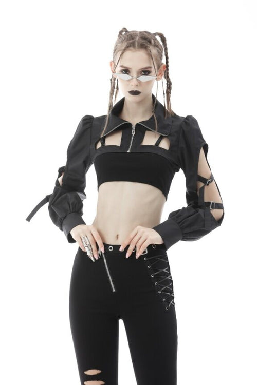 Stoffbolero mit Cut-Outs