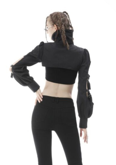 Stoffbolero mit Cut-Outs