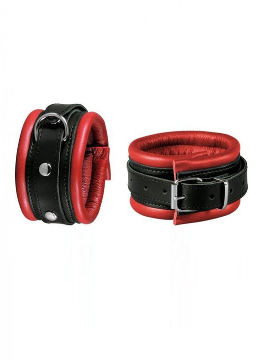 Leather ankle cuffs 5cm